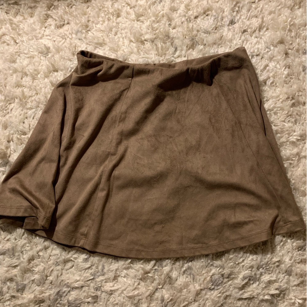 Brown Suede Skirt